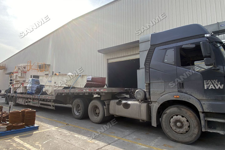 新年發(fā)貨忙｜上海山美股份高性能破碎篩分裝備發(fā)往安徽銅陵，服務(wù)于當(dāng)?shù)啬戤a(chǎn)300萬(wàn)噸骨料生產(chǎn)線