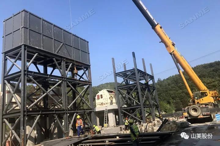 項目|上海山美股份承建的重慶大業(yè)建材時產3000噸砂石骨料EP項目進展順利